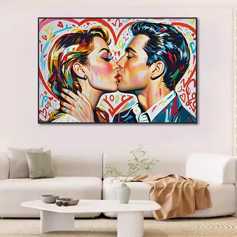 抽象 单幅 装饰画 现代简约 客厅背景墙挂画 手绘油画