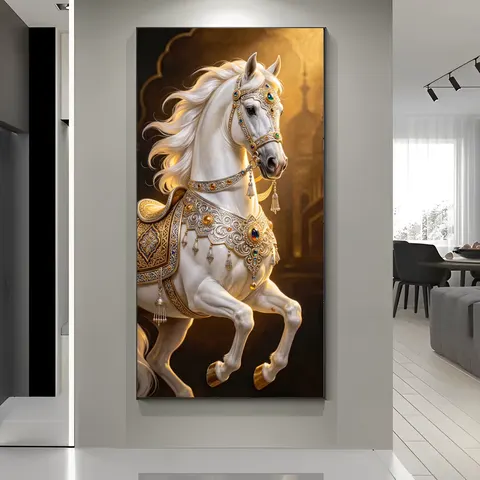 动物 单幅 装饰画 现代简约 玄关背景墙挂画 晶瓷画