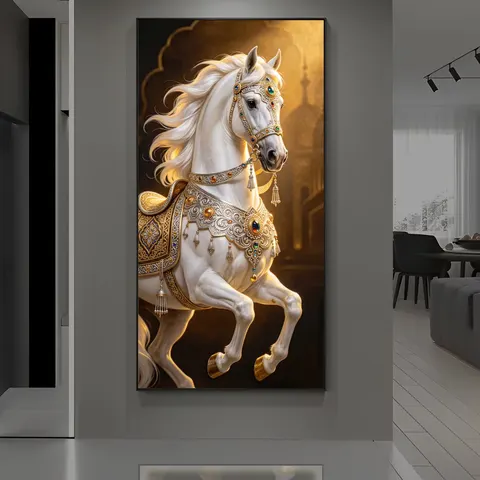 动物 单幅 装饰画 现代简约 玄关背景墙挂画 晶瓷画