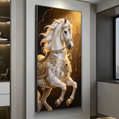 动物 单幅 装饰画 现代简约 玄关背景墙挂画 晶瓷画
