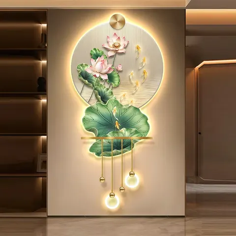 抽象 单幅 装饰画 现代简约 客厅背景墙挂画 LED带灯画