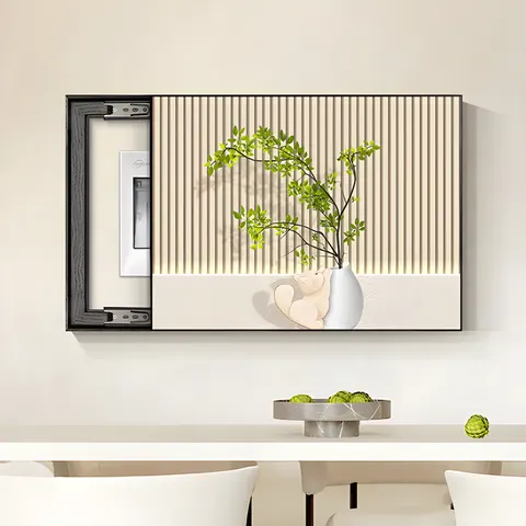 植物 单幅 装饰画 现代简约 餐厅背景墙挂画 晶瓷画