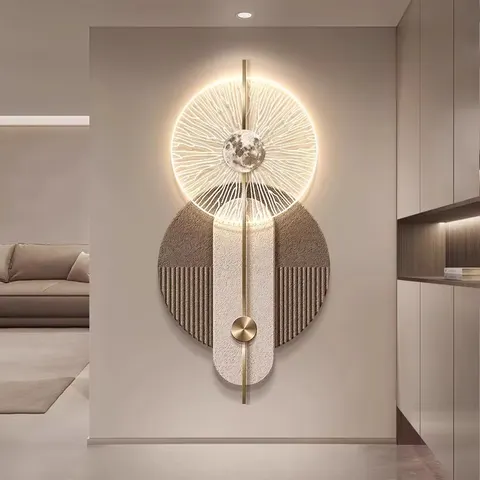 抽象 单幅 装饰画 意式极简 玄关背景墙挂画 LED带灯画