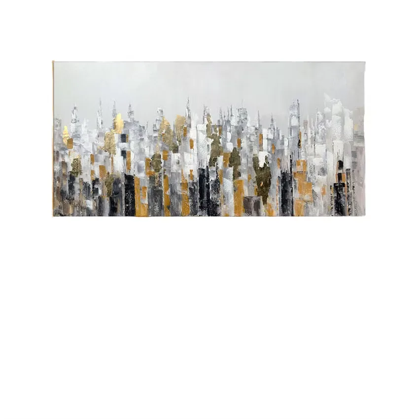 抽象 单幅 装饰画 轻奢风 酒店背景墙挂画 手绘油画