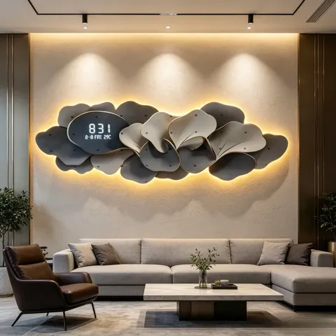 银杏 单幅 装饰画 现代简约 客厅背景墙挂画 LED带灯画