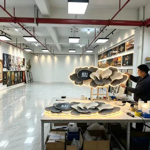银杏 单幅 装饰画 现代简约 客厅背景墙挂画 LED带灯画