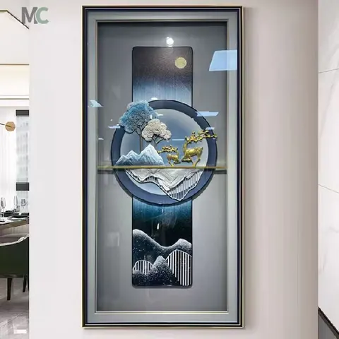 植物 单幅 装饰画 轻奢风 玄关背景墙挂画