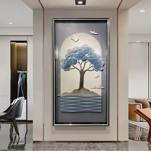 植物 单幅 装饰画 轻奢风 玄关背景墙挂画
