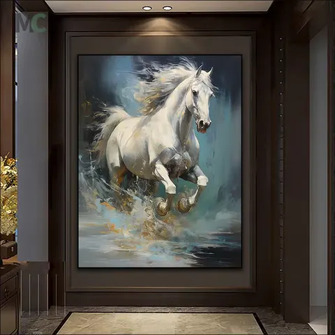 动物 单幅 装饰画 轻奢风 餐厅背景墙挂画 晶瓷画