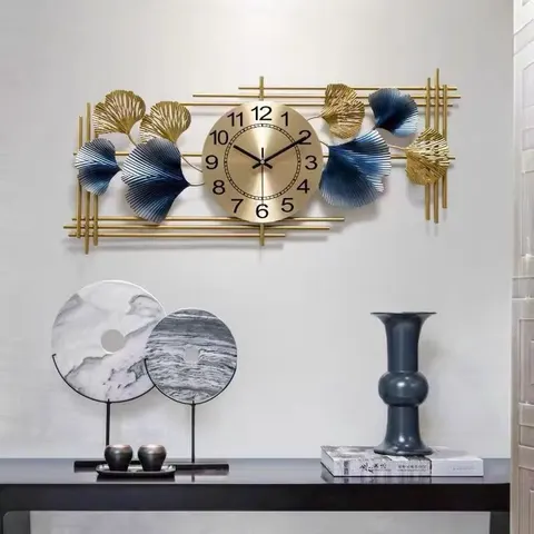 挂钟组合 单幅 装饰画 轻奢风 卧室背景墙挂画 挂钟
