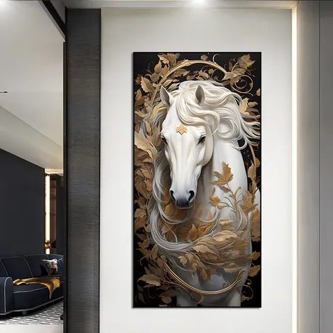 动物 单幅 装饰画 轻奢风 书房背景墙挂画