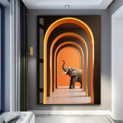抽象 单幅 装饰画 现代简约 客厅背景墙挂画 霓虹灯画