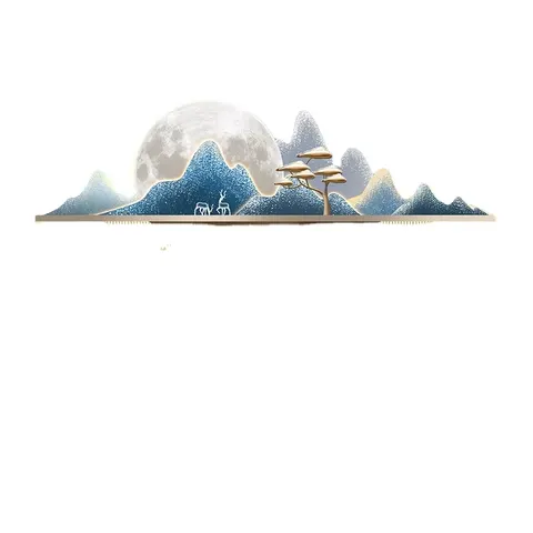 抽象 单幅 装饰画 现代简约 卧室背景墙挂画 LED带灯画