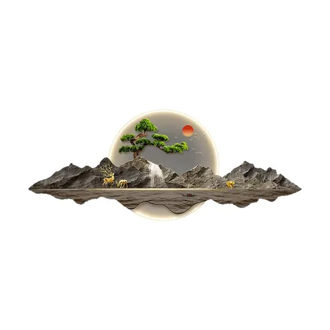 抽象 单幅 装饰画 现代简约 客厅背景墙挂画 LED带灯画