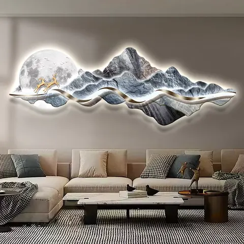 抽象 单幅 装饰画 轻奢风 客厅背景墙挂画 晶瓷画