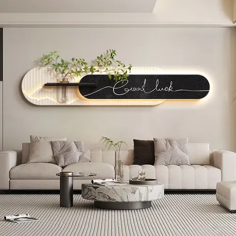 植物 单幅 装饰画 北欧风 客厅背景墙挂画 砂岩浮雕