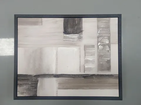 抽象 单幅 装饰画 高级灰 客厅背景墙挂画 手绘油画