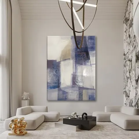 抽象 单幅 装饰画 现代简约 客厅背景墙挂画 手绘油画