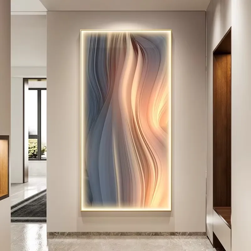 抽象 单幅 装饰画 轻奢风 酒店背景墙挂画 晶瓷画