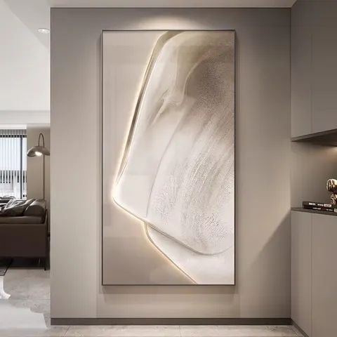 抽象 单幅 装饰画 轻奢风 酒店背景墙挂画 晶瓷画