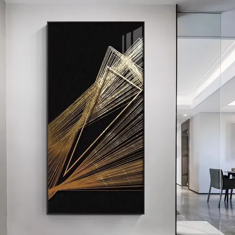 抽象 单幅 装饰画 轻奢风 玄关背景墙挂画 晶瓷画