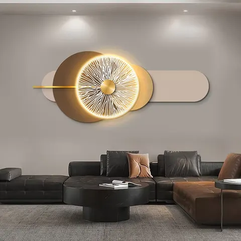 抽象 单幅 装饰画 现代简约 卧室背景墙挂画 LED带灯画