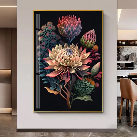 抽象 单幅 装饰画 美式 玄关背景墙挂画 晶瓷画