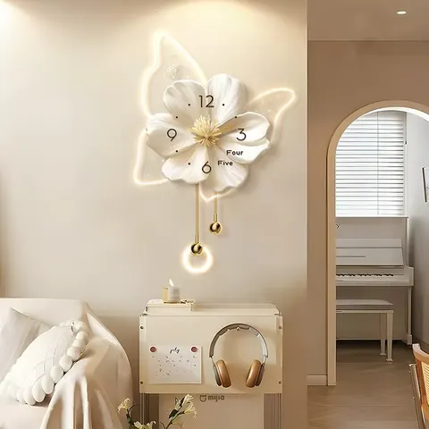 繁花 单幅 装饰画 现代简约 客厅背景墙挂画 LED带灯画