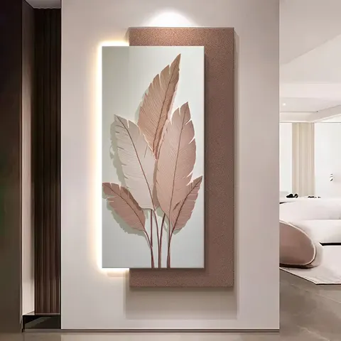 抽象 单幅 装饰画 现代简约 玄关背景墙挂画 LED带灯画