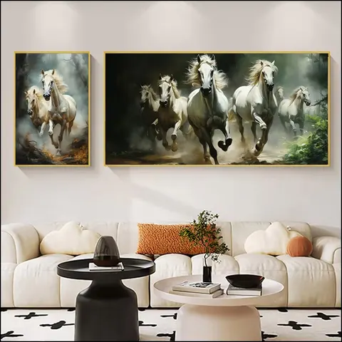 动物 单幅 装饰画 现代简约 客厅背景墙挂画 晶瓷画