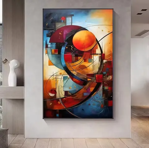 抽象 单幅 装饰画 现代简约 卧室背景墙挂画