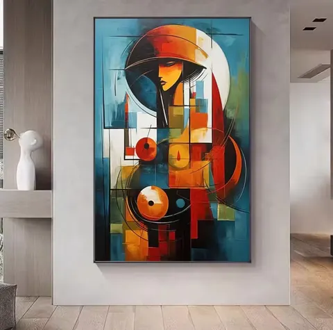 抽象 单幅 装饰画 现代简约 卧室背景墙挂画