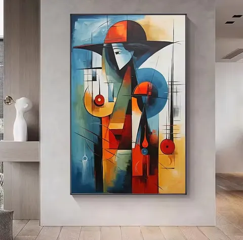 抽象 单幅 装饰画 现代简约 卧室背景墙挂画