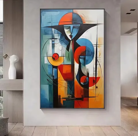 抽象 单幅 装饰画 现代简约 卧室背景墙挂画