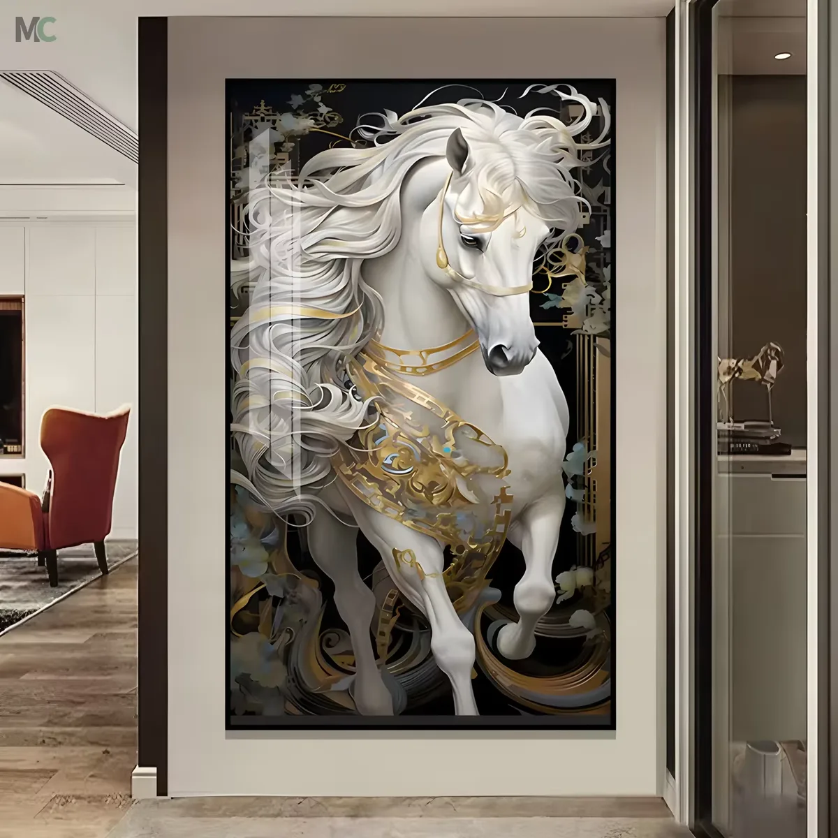 抽象 单幅 装饰画 现代简约 玄关背景墙挂画 晶瓷画