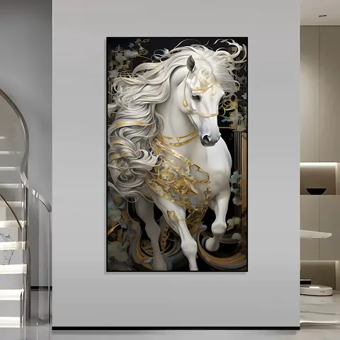抽象 单幅 装饰画 现代简约 玄关背景墙挂画 晶瓷画