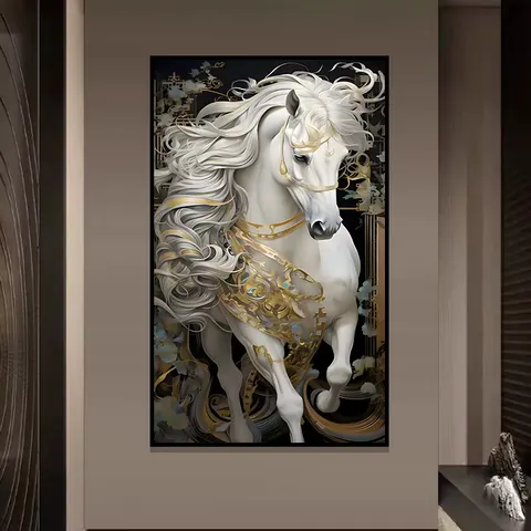 抽象 单幅 装饰画 现代简约 玄关背景墙挂画 晶瓷画
