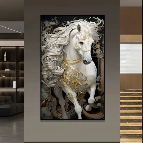 抽象 单幅 装饰画 现代简约 玄关背景墙挂画 晶瓷画