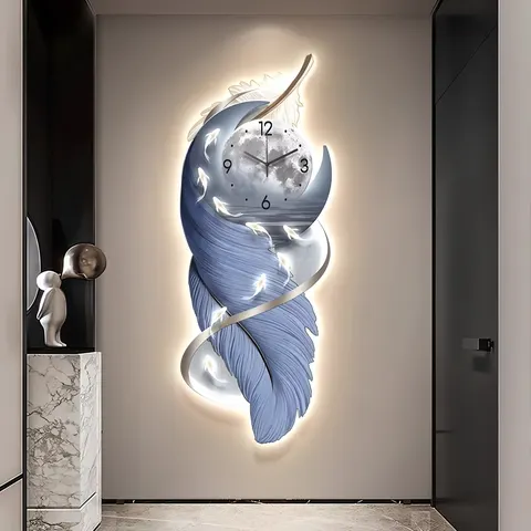 锦鲤 单幅 装饰画 现代简约 玄关背景墙挂画 晶瓷画