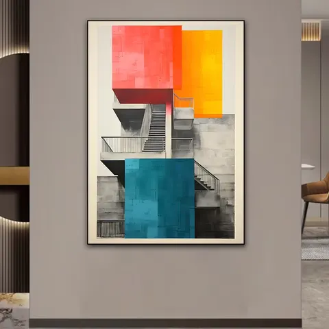 抽象 单幅 装饰画 现代简约 客厅背景墙挂画 晶瓷画