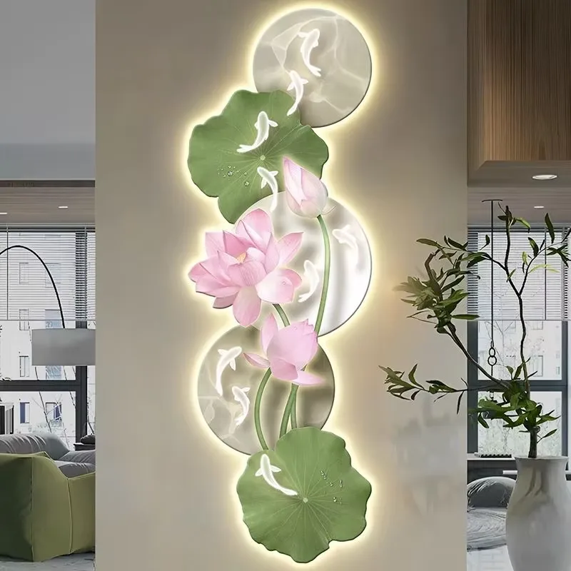 抽象 单幅 装饰画 现代简约 客厅背景墙挂画 LED带灯画