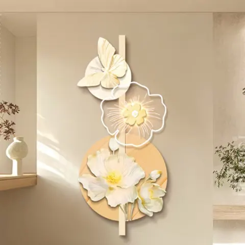 抽象 单幅 装饰画 现代简约 玄关背景墙挂画 LED带灯画