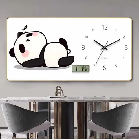 挂钟组合 单幅 装饰画 现代简约 客厅背景墙挂画 挂钟