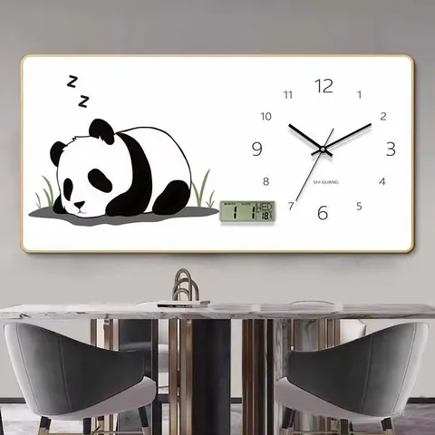 挂钟组合 单幅 装饰画 现代简约 客厅背景墙挂画 挂钟