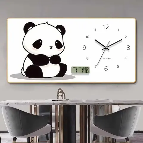 挂钟组合 单幅 装饰画 现代简约 客厅背景墙挂画 挂钟