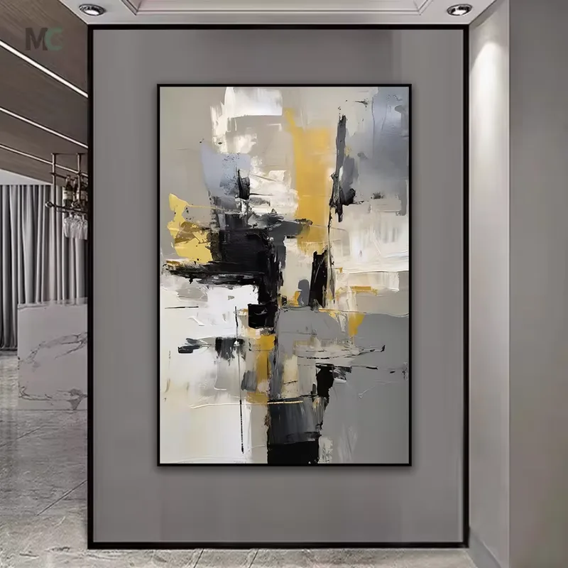 抽象 单幅 装饰画 现代简约 玄关背景墙挂画 晶瓷画