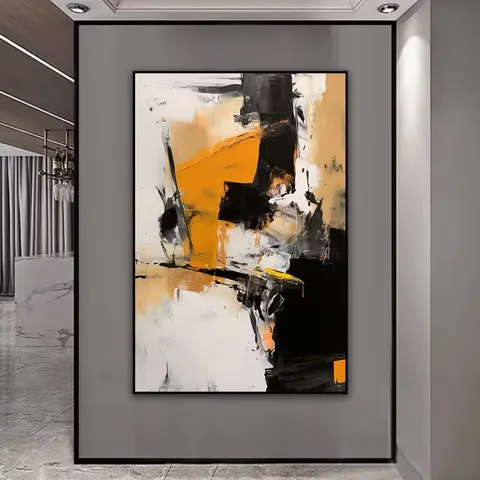 抽象 单幅 装饰画 现代简约 玄关背景墙挂画 晶瓷画
