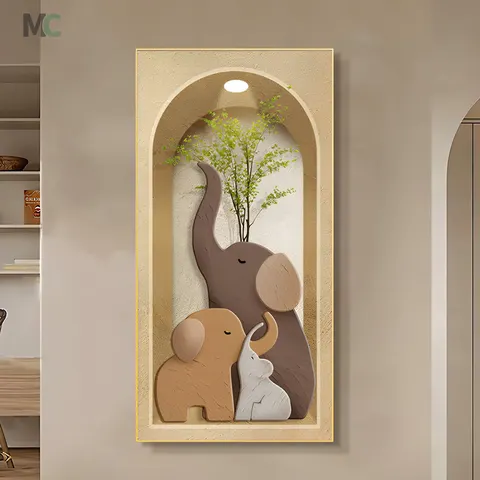 植物 单幅 装饰画 现代简约 玄关背景墙挂画 晶瓷画