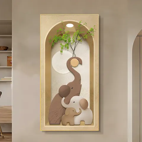 植物 单幅 装饰画 现代简约 玄关背景墙挂画 晶瓷画