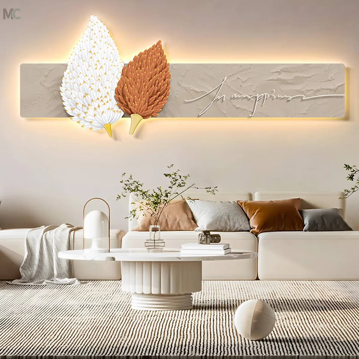 抽象 单幅 装饰画 现代简约 客厅背景墙挂画 LED带灯画